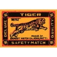 thumbnail image 3 of Phillumenart 24x17 Black Modern Framed Museum Art Print Titled - Tiger Safety Match, 3 of 5