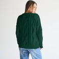 thumbnail image 2 of SUNBS Oversized Sweaters for Women Cable Knit Crewneck Pullover Casual Long Sleeve Top Fall Womens Clothes, 2 of 7