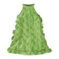 thumbnail image 2 of Toddler Girl Dresses Sleeveless A-Line Tiered Swing Summer Green Dress Girls Toddler Birthday Dress Fancy Dresses, 2 of 8
