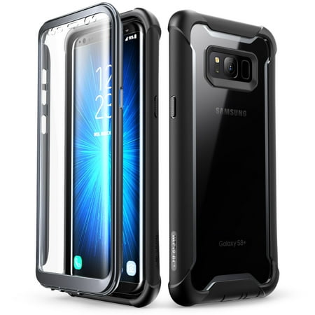 Samsung Galaxy S8+ Plus case, i-Blason [Ares] Full-Body Rugged Clear Bumper Case with Built-in Screen Protector for Samsung Galaxy S8+ Plus 2017 Release (Black)