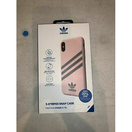 Adidas 3-Stripes Snap Cellphone Case for iPhone X / Xs - Rose & Black