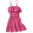 thumbnail image 1 of Aeropostale Womens Ruffle Eyelet Solid Sundress, Rosa, Pequeño, 1 of 1