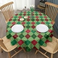 thumbnail image 3 of Christmas Round Tablecloth 70x70in(178x178cm) – Waterproof Polyester Table Cover with Full Print Design, Wrinkle Resistant & Washable for Kitchen Dining Party Decor, 3 of 6