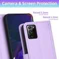 thumbnail image 5 of Furiet Wallet Case for Samsung Galaxy Note 20 Ultra 5G with Tempered Glass Screen Wrist Strap Shoulder Strap, Card Slot Phone Cover for Note20 Plus Notes 20Ultra Note20+ U + 20+ Twenty Not S20 Purple, 5 of 8