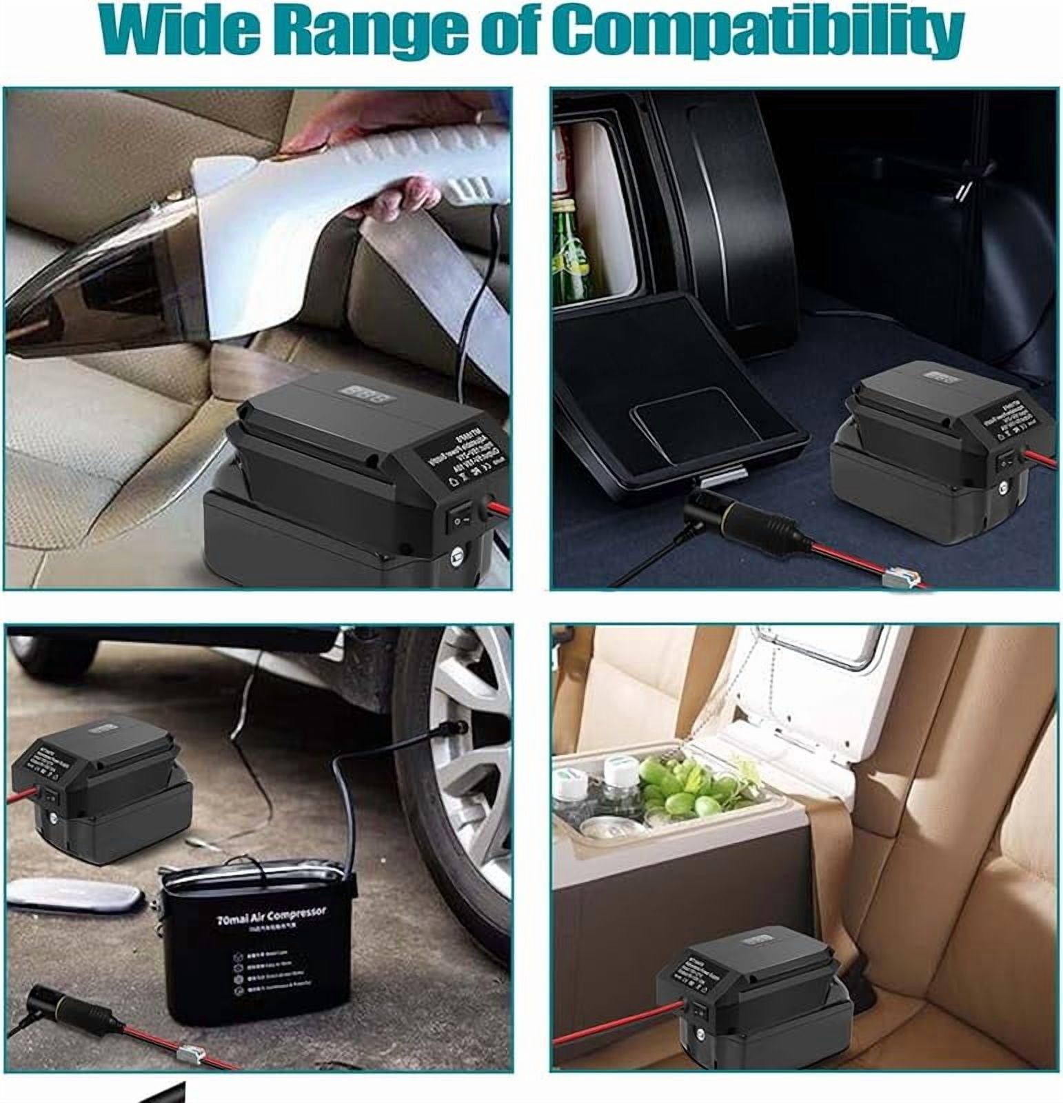 DC 18V to 12V Step Down Converter for Ma*kita 18V Battery, Power Wheels Adapter, Cigarette Lighter Buck Adapter for Car Power Tools, Car Refrigerator