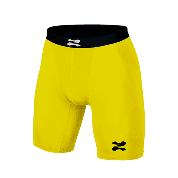 Short de Licra ZAPARI Deportivo Interior de Compresión 3/4 Amarillo G