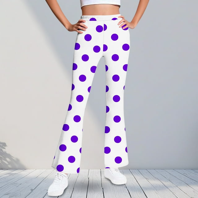 Pantalones largos con estampado para niñas, forrados de vellón para mayor calidez, pantalones largos casuales, leggings ligeramente acampanados, traje para niñas de 5 a 16 años.