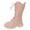 Pink, variant on Girls Boots Fashionable Flat Comfortable Soft Sole Leather Children Footwear