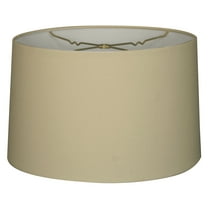 Royal Designs 10" " Shallow Drum Hardback Lampshade Linen Eggshell