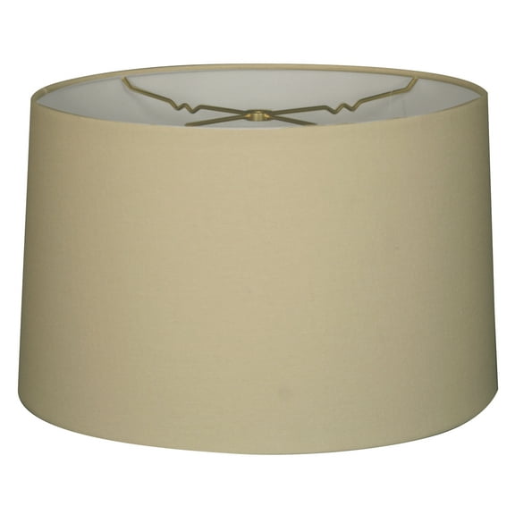 Royal Designs 10" " Shallow Drum Hardback Lampshade Linen Eggshell