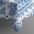 thumbnail image 5 of Boho Blue Geometric Ethnic Pattern Square Tablecloth,Waterproof Square Table Cover,Wipeable Spillproof Washable Table Cover for Home Kitchen Party Decor 42"X42"(107x107cm), 5 of 6