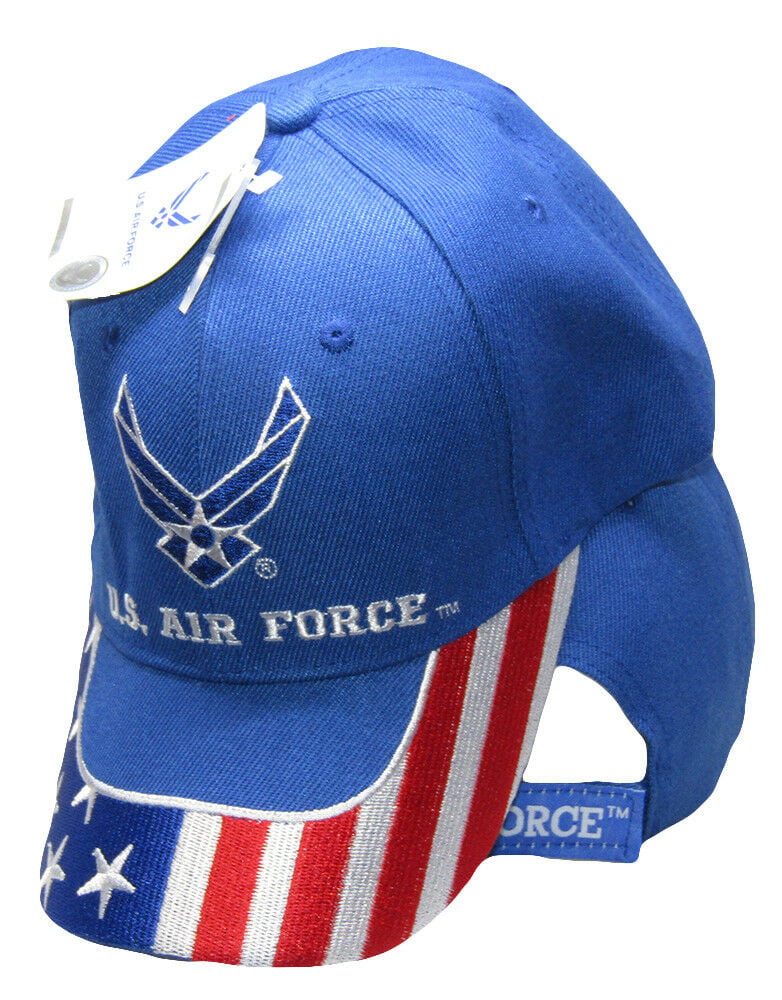 8" U.S Air Force Wings Royal Blue Knitted Embroidered Beanie Skull Cap 
