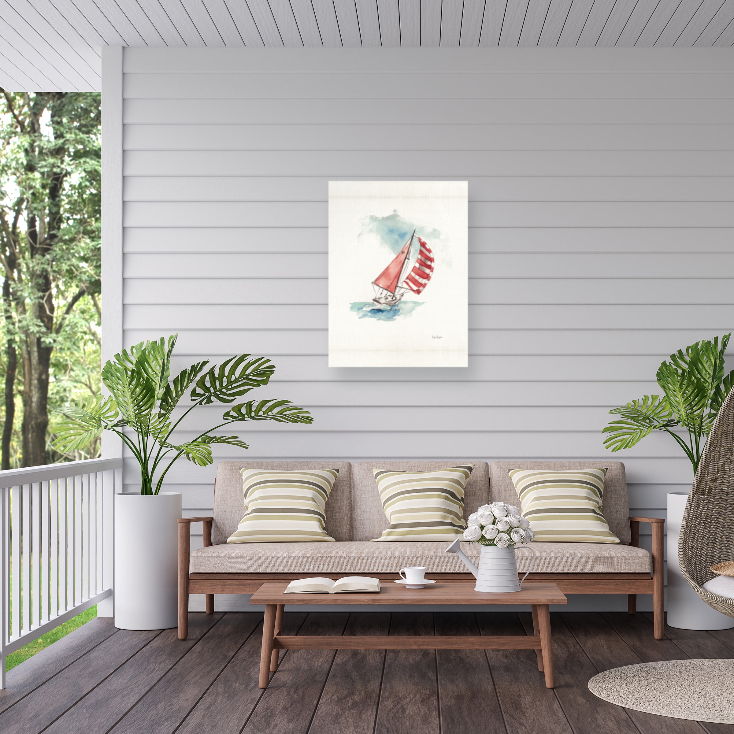 Lisa Audit 'In the Moment II' Outdoor Canvas 19x19