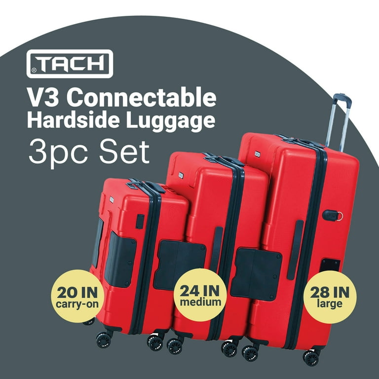 TACH V3 3-Piece Hardshell Spinner Luggage Set with TSA-Approved