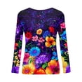 thumbnail image 5 of Pntutb - Camiseta holgada con estampado de moda para mujer, blusa de manga larga, cuello redondo, tops casuales Pntutb Pntutb-6830, 5 of 5