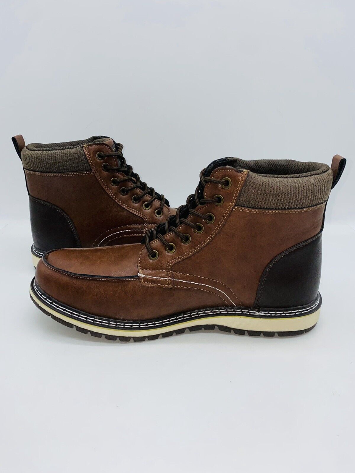 New mens XRay NolanBrown Lug Sole Boots Faux Leather Size 11 XRAY Men main image 2