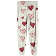 thumbnail image 6 of Iaqnaocc valentines pajama pants for men Soft Cute Love Heart Print Pj Pants Loose Elastic Waist Pajamas Pants Lightweight Spring Summer PJ Bottoms with pockets Deep Red M, 6 of 7