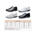 thumbnail image 2 of MAWCLOS Men's Flats Low Top Dress Shoes Round Toe Loafers Mens Leather Shoe Formal Glossy Slip On White-1 9, 2 of 9