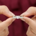 thumbnail image 6 of 1 CT Marquise and Round Moissanite Ring for Women, Moissanite Solitaire Engagement Ring in Gold, Moissanite Engagement Ring, 10K White Gold, US 6.25, 6 of 8