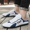 thumbnail image 3 of Dakaela Men's Slip on Mule Sneakers Wide Backless Tennis Shoes Closed Toe Lace up Flat Loafers White 9.5, 3 of 9