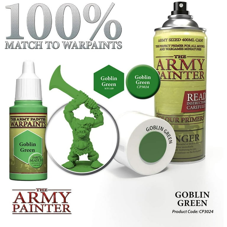 The Army Painter Color Primer Spray Paint, Gold & Matt White, 400ml, 13.5oz  - Acrylic Spray Undercoat for Miniature Painting - Spray Primer for