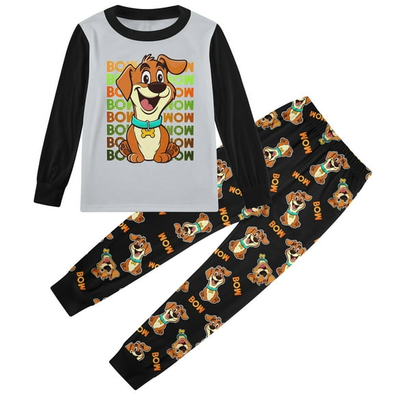 Aideaone Boys' Pajamas Set Long Sleeves Tees & Pants 2-Piece Printed Kid Sleepwear Pajamas Set for Boys 6-13Y
