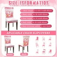 thumbnail image 2 of muroi Valentine''s Day Chair Covers Set of 6 Valentines Dining Protector Stretch Red Heart Removable Washable Valentine Gnome Red Truck Slipcovers for Dining Hotel Party Wedding, 2 of 7