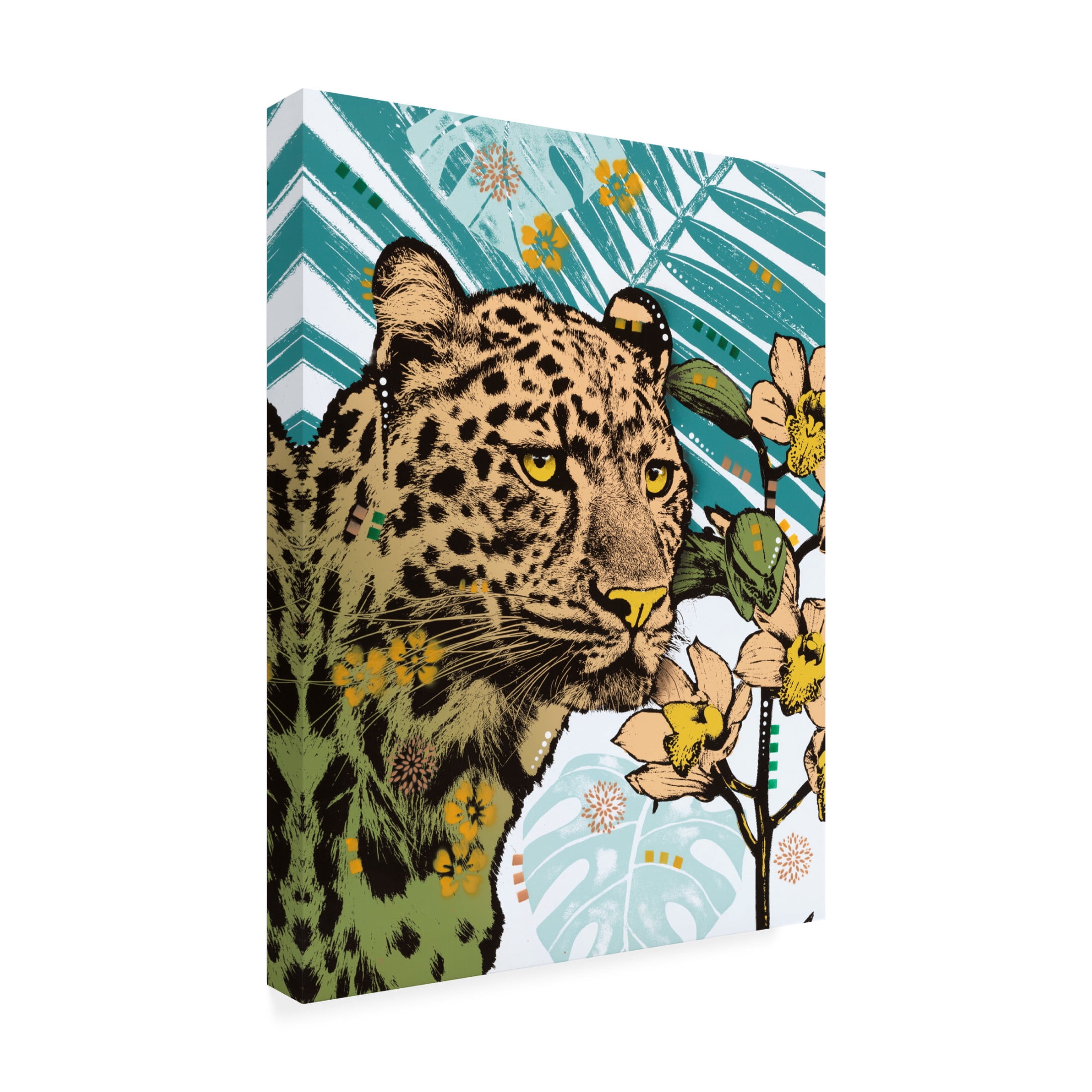 Canvas Wall Art - Dean Russo 'Tropic Friends 1' Wall Art for Living Room, Bedroom, or Office Décor by Trademark Fine Art - 14 x 19 Inches