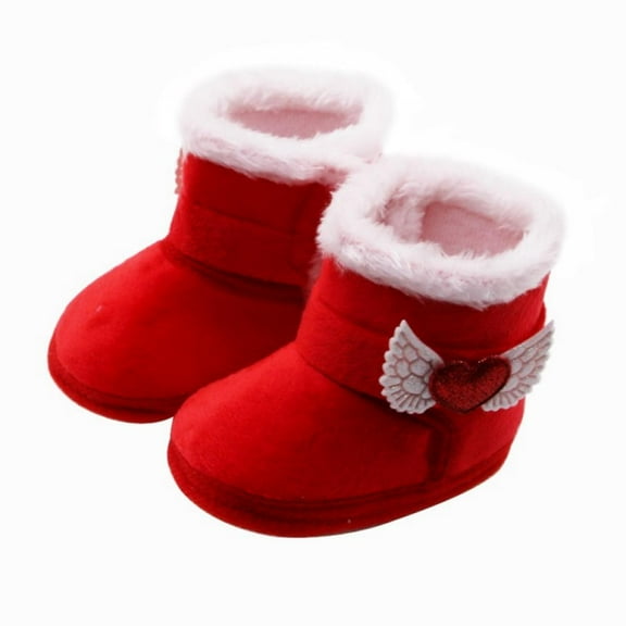 URMAGIC Baby Boys Girls Fleece Winter Warm Snow Boots Soft Sole Crib Shoes Booties for Newborn Infant Toddler 0-18 Months