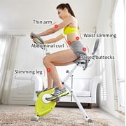 leikefitness LEIKE X Bike Ultra-Quiet Folding Exercise Bike, Magnetic Upright Bicycle with Heart Rate,LCD Monitor and easy to assemble