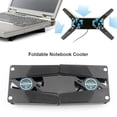 thumbnail image 1 of Enfriador de computadora portátil con 2 ventiladores Almohadilla de enfriamiento plegable alimentada por USB para PC portátil, 1 of 4