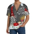 thumbnail image 3 of KLL Traditional Scandinavian Dwarf Print Men's Shirt Short Sleeve Button Down Summer Cuba Beach Shirts- X-Large, 3 of 7