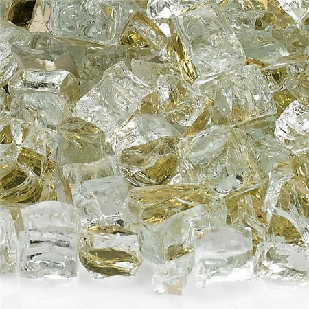 Fireplace Glass American Fire 1/2" Gold Reflective 10 lb Single Bag FCPAFF-GDRF12-10