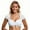 #373-White, variant on Neewe Women Short Sleeve Cropped T-Shirts V Neck Loose Crop Tops Summer Casual Drop Shoulder Basic Tees For Oktoberfest