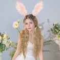 thumbnail image 5 of Hsqqdc Feather Champagne Butterfly Moth Antenna Headband Insect Hair Hoop, 1 Piece, 5 of 7