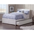thumbnail image 6 of Leo & Lacey Portland Full Wood Platform Bed  & Twin Trundle in White, 6 of 7