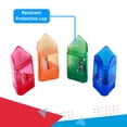 thumbnail image 4 of Pointer Handheld Manual Pencil Sharpeners, Rocket‑Shaped, Single‑Hole, 2‑in‑1 Eraser and Container, Assorted Colors, 24 Count, 1 pack, 4 of 9