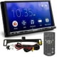 thumbnail image 1 of Paquete de conductor seguro estéreo para automóvil Sony XAV-AX3200 con cámara de respaldo ACAM4. Unidad principal Apple CarPlay y Android Auto de 6,95" y 2 DIN, receptor multimedia compatible con Siri, 1 of 5