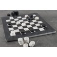 thumbnail image 3 of RADICALn Checkers Board Game 15 Inches Black and White Handmade Marble 2 Player Tournament Checker Set - Portable Table Draughts Kids Board Games Sets, 3 of 6