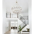 thumbnail image 5 of Aiwen Unique 2 Tiers Gold Polish Decorative Oversize Wagon Wheel Shape Chandelier Rustic Ceiling Light Fixture, 5 of 8