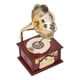 thumbnail image 2 of Vintage Gramófono Forma Caja De Música Drive Clockwork Drive Antigüedad Fonógrafo Cabeza De Música Música Figuras De Escritorio De Inicio Decoración De Escritorio, 2 of 7