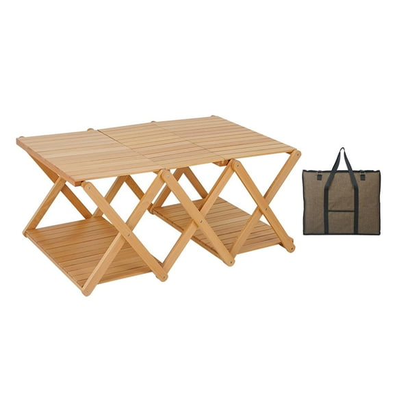 jinwen Portable Beach Table for and Grass Outdoor Table Set with Utensils and Bottle Opener - Picnic Table and Beach Snack Table