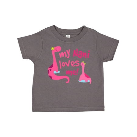 

Inktastic My Nani Loves Me Girl Dinosaur Gift Toddler Toddler Girl T-Shirt