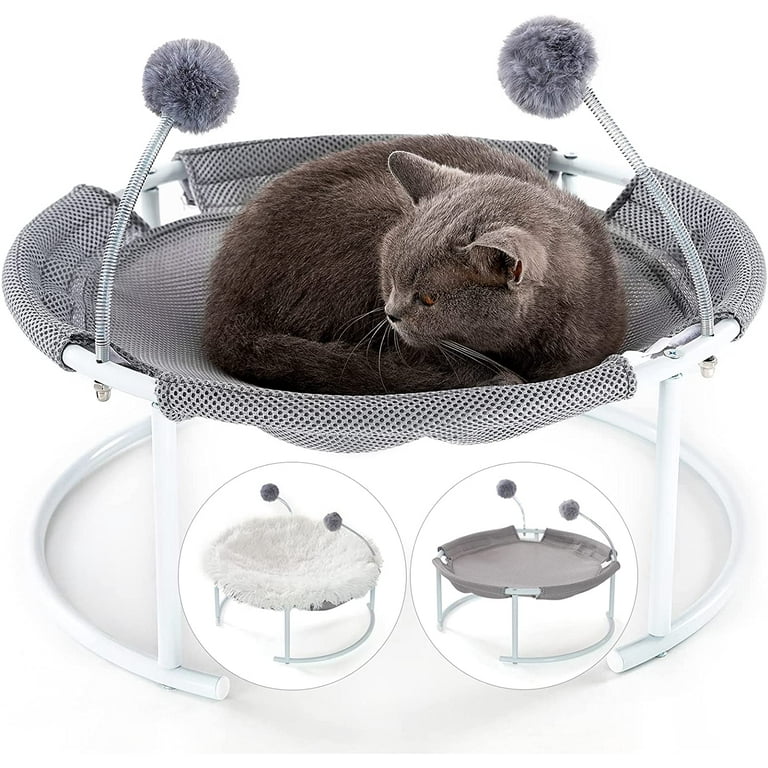 Elevated Cat Bed | Breathable Plush Cat Hammock | Cat Toy Fur Ball | Pet  Supply Bed