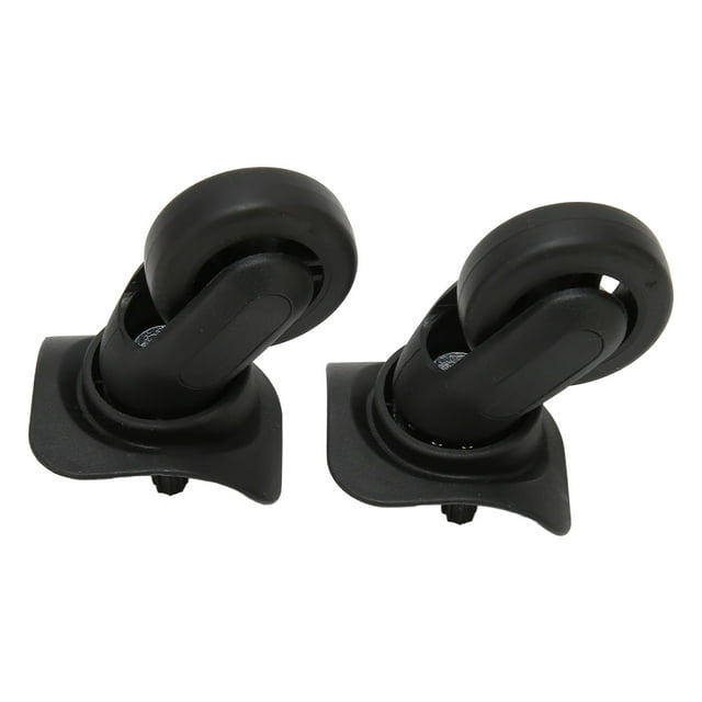 Luggage Caster, Suitcase Universal Wheel Wearable Silent Black Easy Installation 2pcs For Repairing