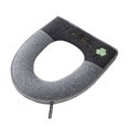 thumbnail image 1 of Yuarrent Cubierta de asiento de inodoro, Protector de pelusas con cremallera para baño, almohadillas para taburete público, alfombrilla Suministros de limpieza para el hogar negro gris, 1 of 6