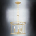 thumbnail image 6 of Luxury Modern Farmhouse Indoor Chandelier, 18.00''H x 14.00''W, with Transitional Style Elements, Modern Design, Olde Brass Finish and Open Steel Frame, UQL3793, 6 of 8