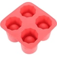 thumbnail image 4 of Raindrops 4 Cup Cute Ice Cube Mold Trays Fun Shape Maker Red, 4 of 8