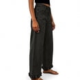 thumbnail image 6 of Hvogkswy Wide Leg Jeans for Women Trendy Polka Dot Light Wash Denim Pants Loose Stretchy Denim Pants with Ruffle Hem, 6 of 6