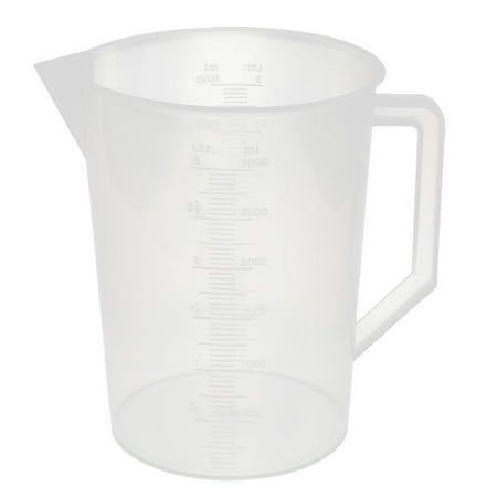 Blue Italian Measuring Jug Unique Bargains Kitchen Labotary 3000mL Plastic Measuring Cup Jug Pour Spout Container ()
